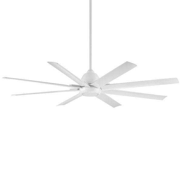 Wac Mocha XL Indoor and Outdoor 8-Blade Smart Ceiling Fan 66in Matte White with Remote Control F-064
